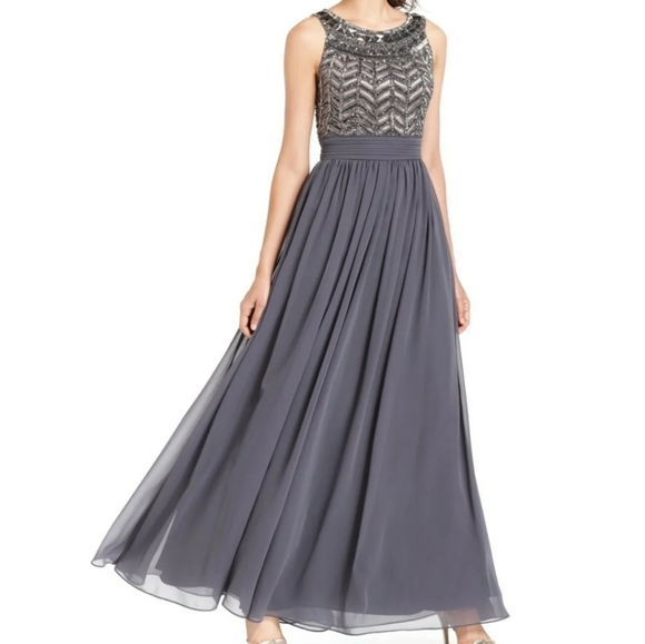 JS Collections beaded chiffon dress JS Collections beaded chiffon dress